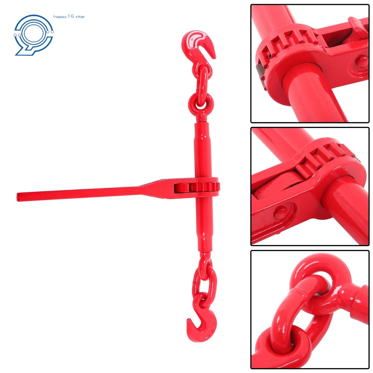 Set of 4 Chain Binders for Load Securement (10FT, 3/8"-1/2", G80)