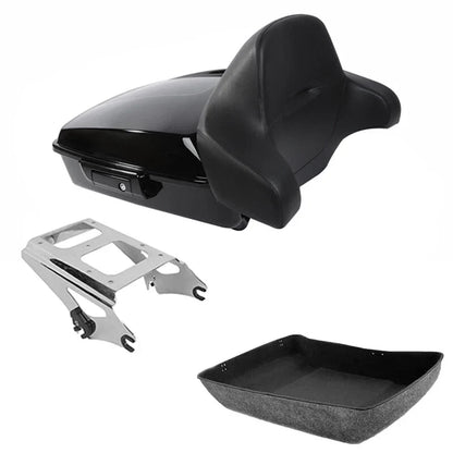 Chopped Trunk Backrest Mount Rack for Harley Touring 2009-2013