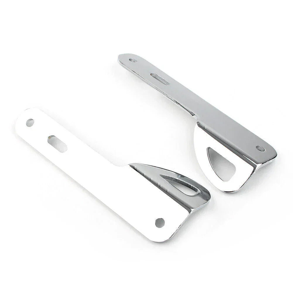 Chrome Trailer Hook Brackets for Harley Touring Tie-Down