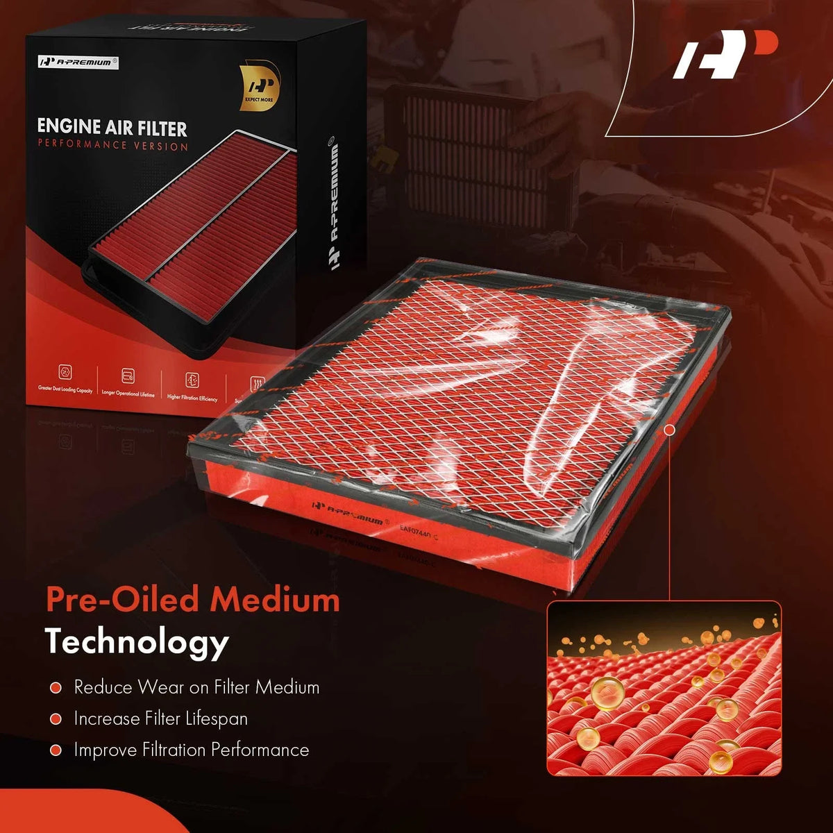 Performance Air Filter - 2 Pack for Jeep Grand Cherokee