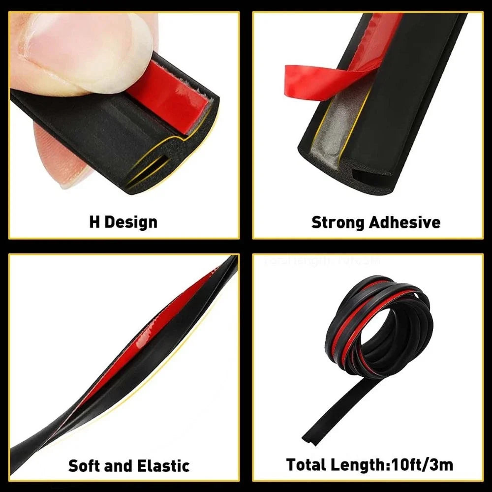 Rear Window Windshield Seal Trim Rubber for Cars - 10ft