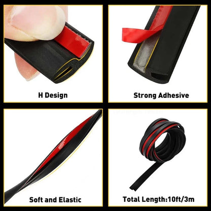 Rear Window Windshield Seal Trim Rubber for Cars - 10ft