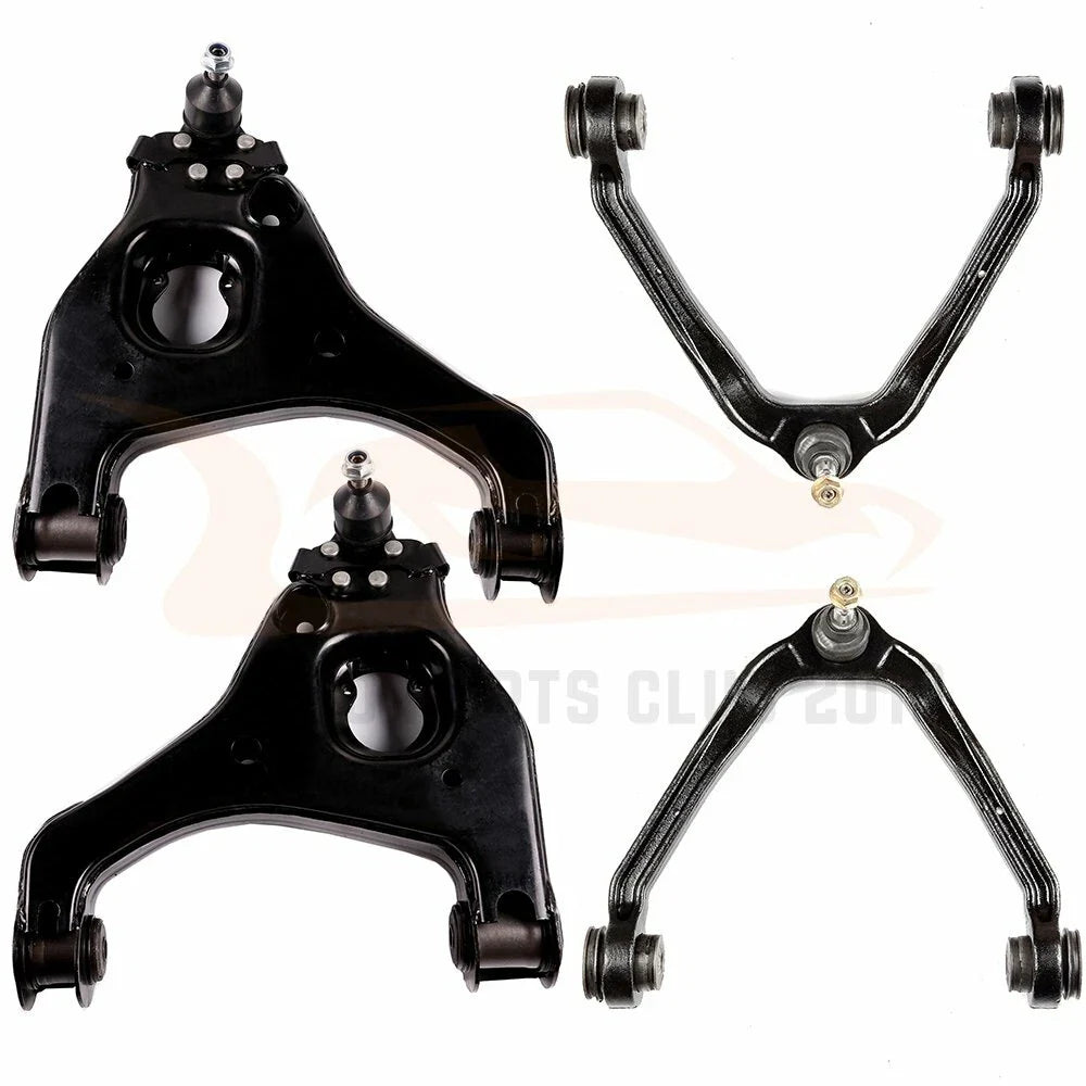 Set of 4 Front Upper Lower Control Arms for GMC Sierra (2006–2007)