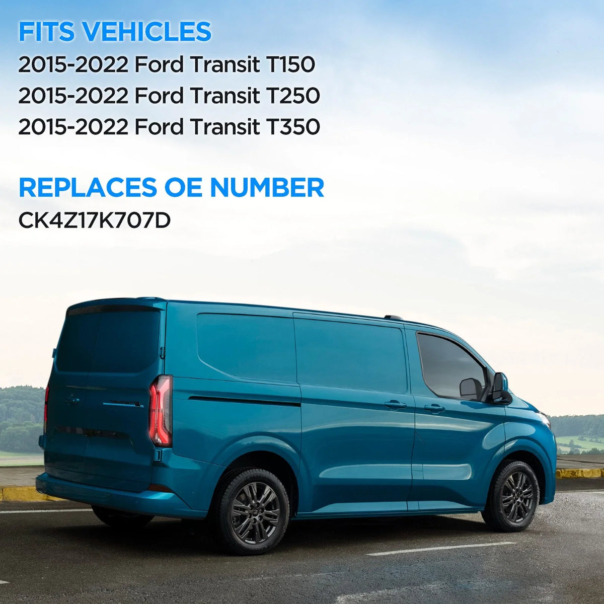 Mirror Glass Upper Right RH for Ford Transit Van 150 250 350 (2015–2022)