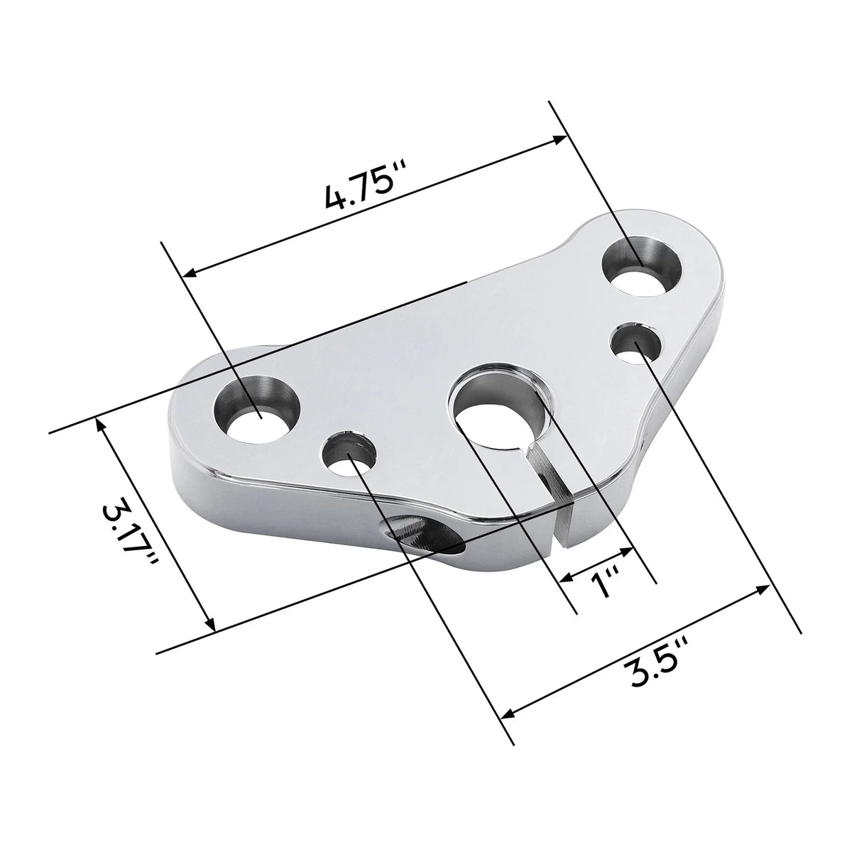 Chrome Triple Tree Top Clamp for 2008-2011 Harley Cross Bones FLSTSB