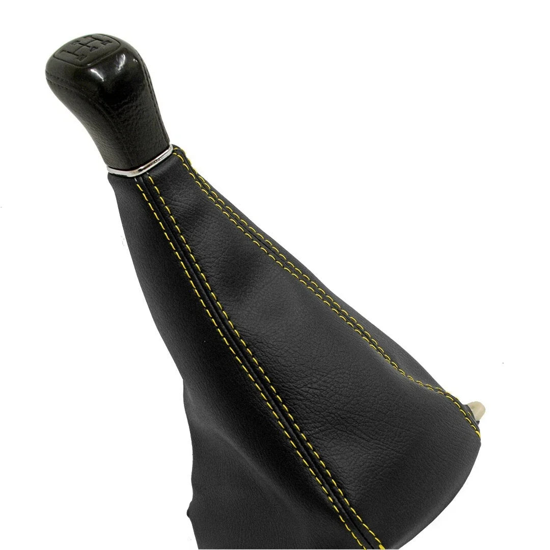 Manual Shift Boot Cover for Honda Civic (1998–2002) Black Yellow Stitch