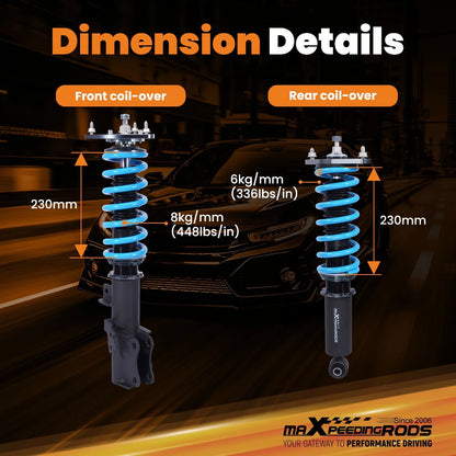 Coilover Strut Kit - 24 Level Dampening for Subaru Outback 2015-2019