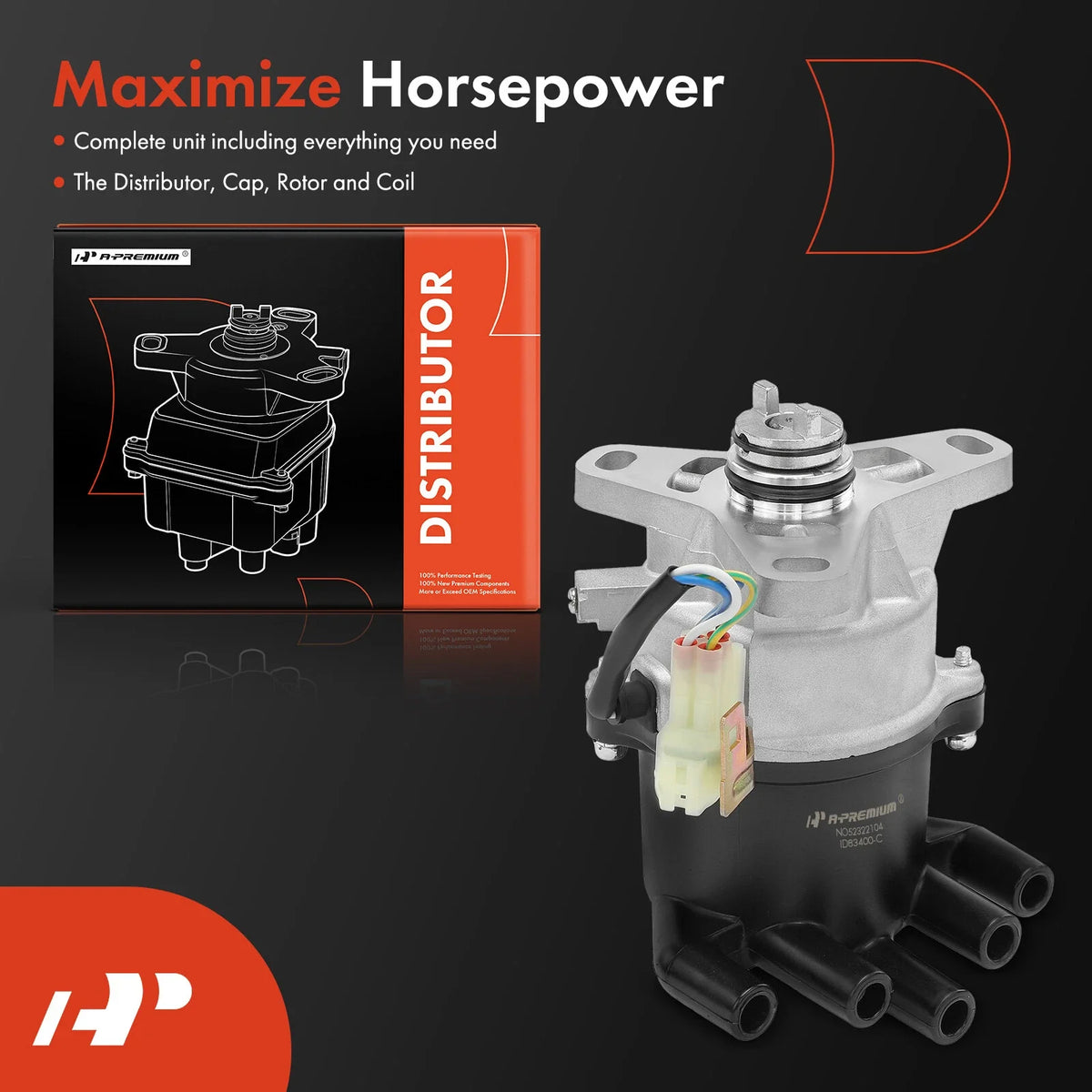 Cap & Rotor Ignition Distributor for Honda Prelude 1988-1991
