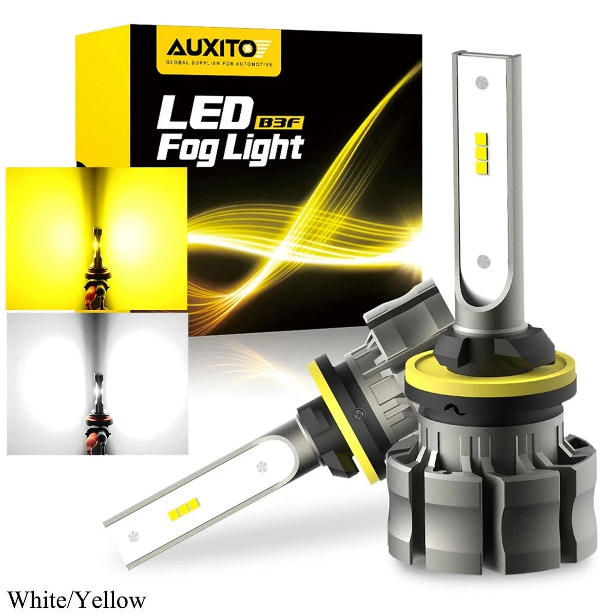 2X AUXITO 880 899 6500K White LED Fog Light Bulbs for Projector (Canbus)