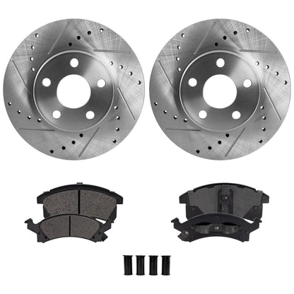 Disc Brake Rotors with Pads Kit for Oldsmobile Cutlass & Chevy Cavalier