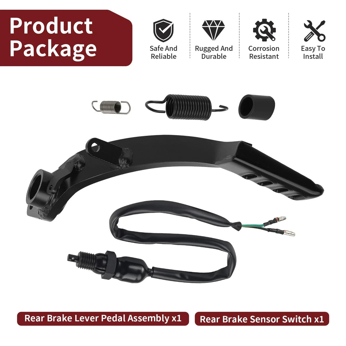 Rear Pedal Assembly with Switch Sensor for Honda CBR300R 2013-2018