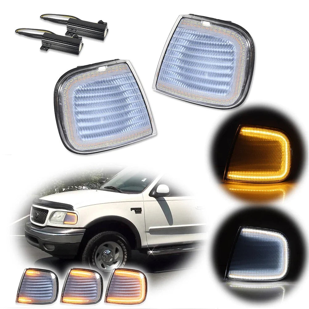 Switchback LED Front DRL Turn Signal Lights for Ford F150 Expedition