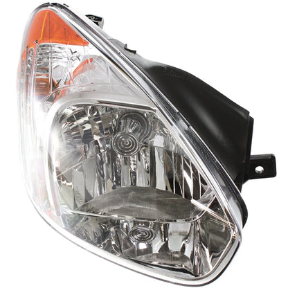 Passenger Side Headlight for Hyundai Accent (2006) Halogen with Bulb