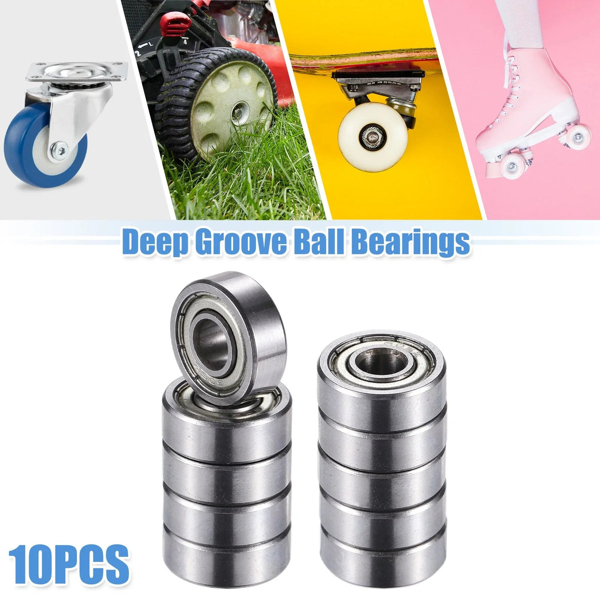 10pcs 605ZZ Deep Groove Ball Bearings for Various Models (5x14x5mm)