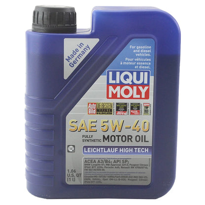 6L Liqui Moly Leichtlauf High Tech 5W-40 Oil Change Kit for Audi L4 1.8/2.0L (2000–2023)