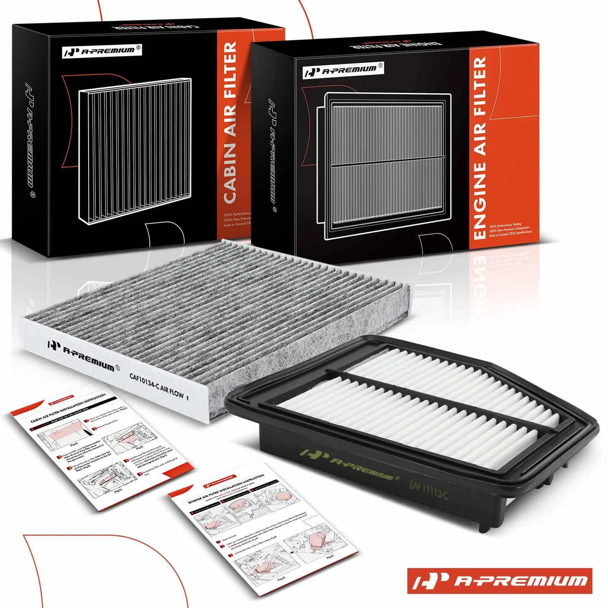 Engine & Cabin Air Filter for Honda Civic (2012–2015) Acura ILX (2013–2015)