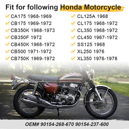2 Turn Signal Blinker Bracket Mount Stem for Honda CA175 CB175 CB350 CB450 CB750 (1968–1976)
