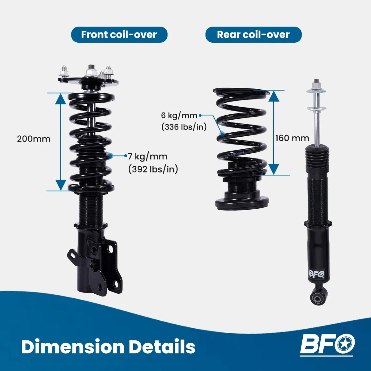 Suspension Struts Kit Adjustable Coilovers for Honda Civic 2006-2011