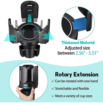 Cup Holder Expander Adapter for Universal Fit (Large Bottles/Mugs)