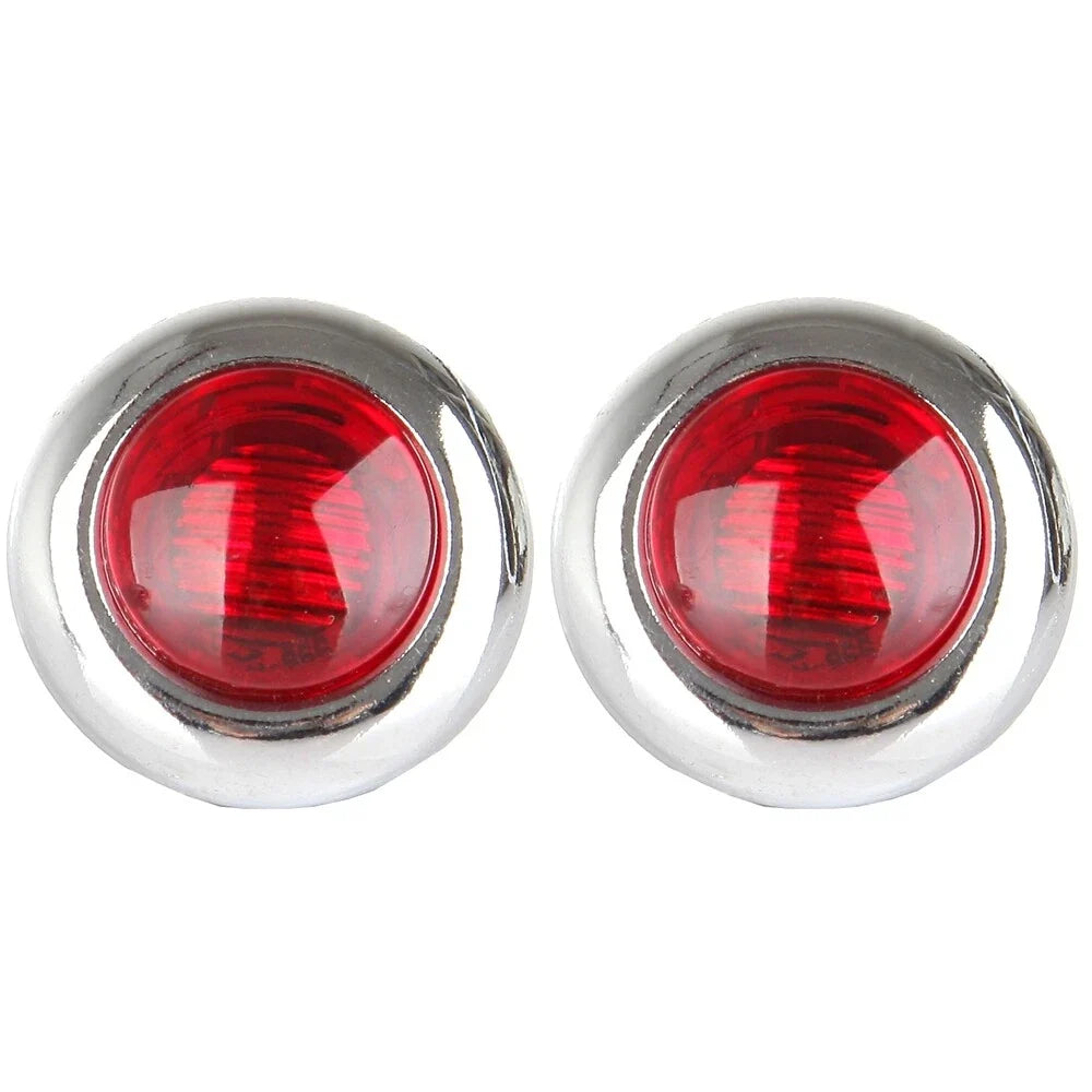 15x 16LED Side Marker Clearance Light - Amber with Chrome Bezel