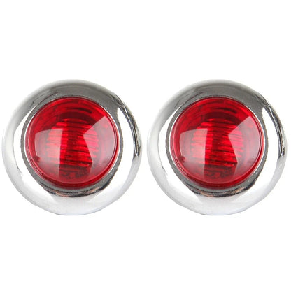15x 16LED Side Marker Clearance Light - Amber with Chrome Bezel