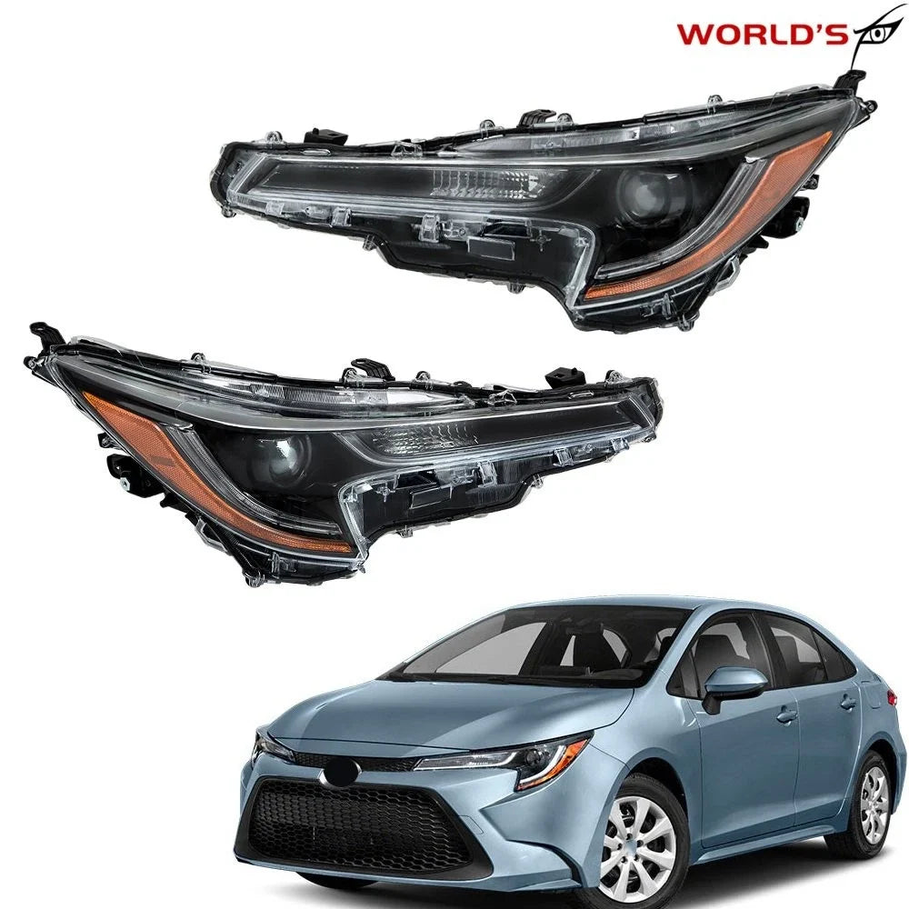 LED Projector Headlights Assembly for Toyota Corolla L LE (2020–2021)