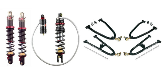 Set of 2 Lonestar Racing +2 Sport A-Arms & Elka Shocks for Honda TRX 400EX (2000–2009)