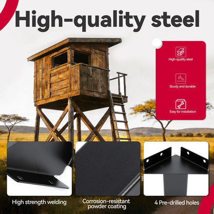 4 Heavy Duty Tree Stand Elevator Brackets for Deer Hunting