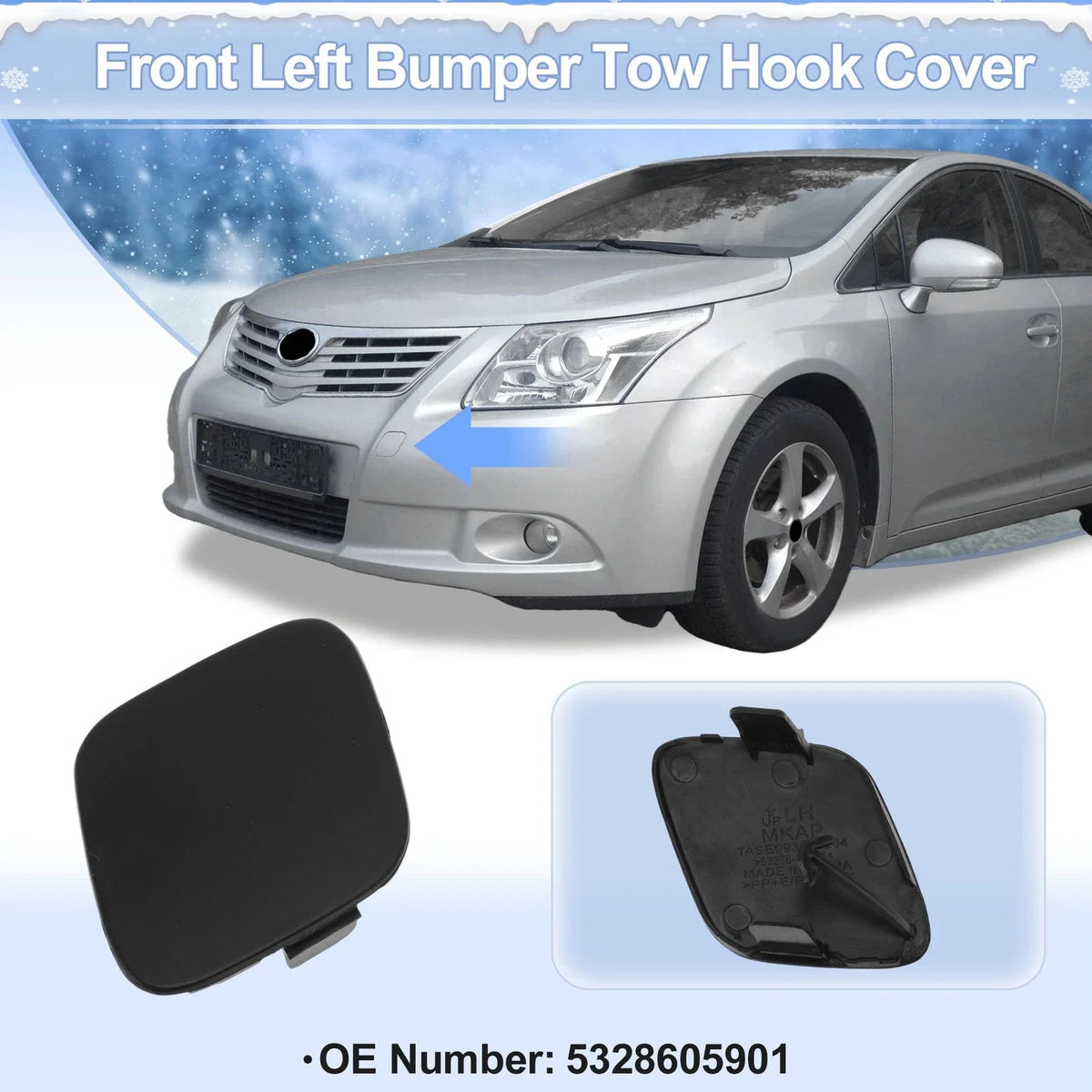 Tow Hook Cover Cap for Toyota Auris (2006–2009) No. 5212802908