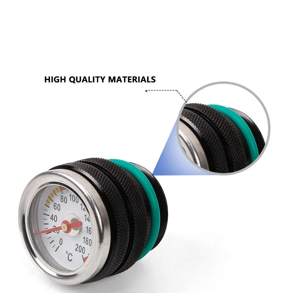 Oil Temp Gauge Filler Cap for Motorcycle (0-200 Celsius)