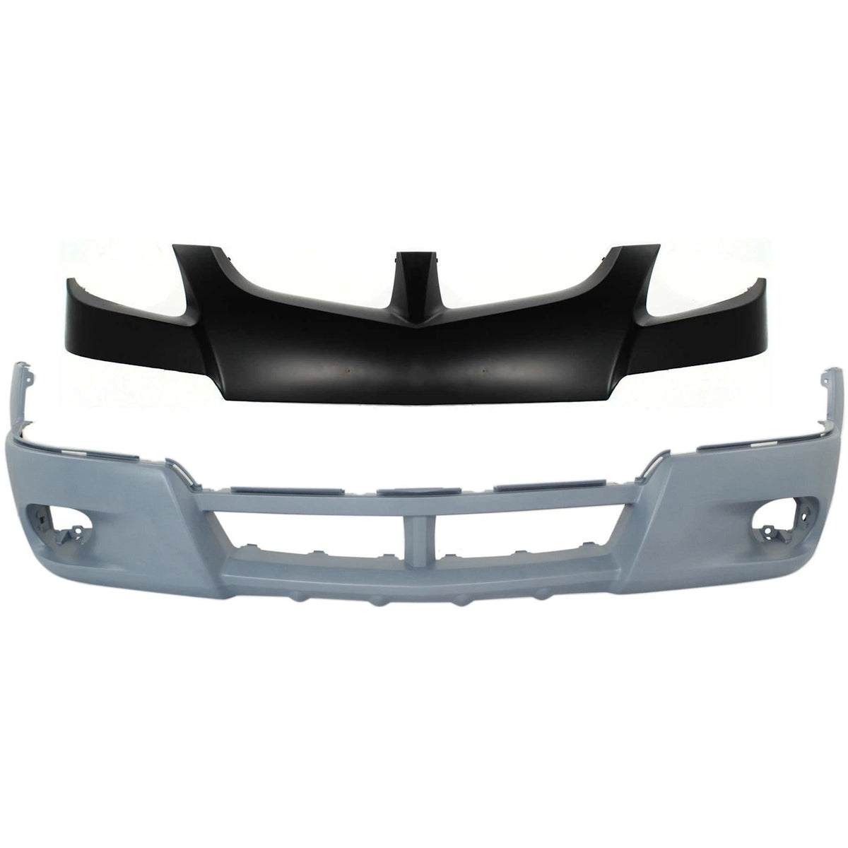 Set of 2 Front Upper Bumper Covers for GM1000659, GM1000660