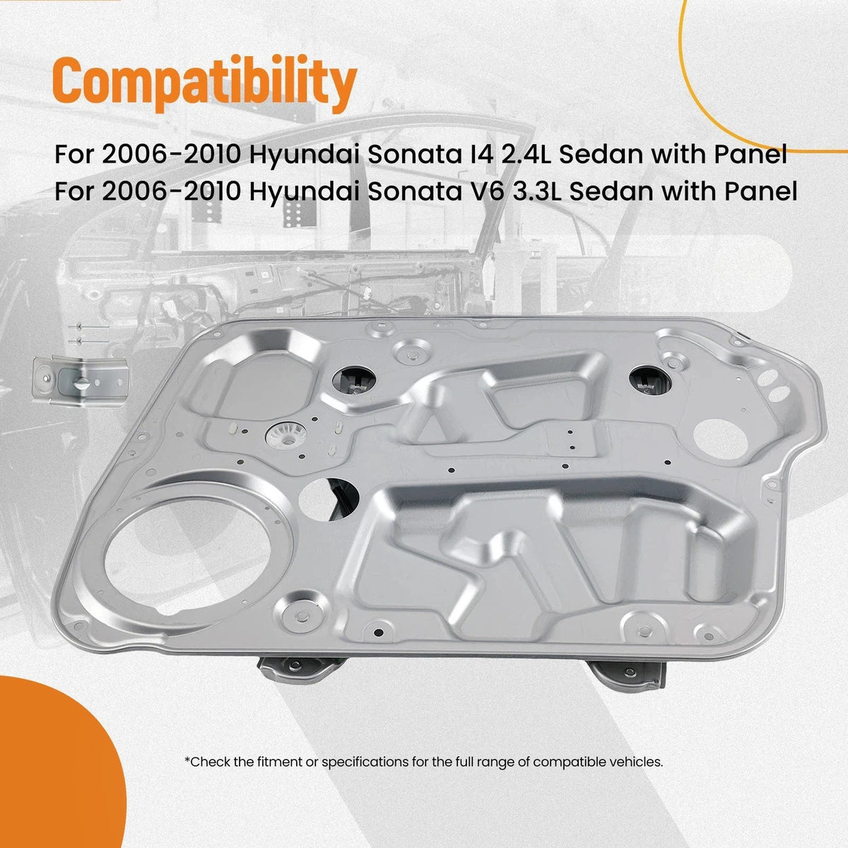 Front Right Power Window Regulator for Hyundai Sonata 2006-2010 824813K002