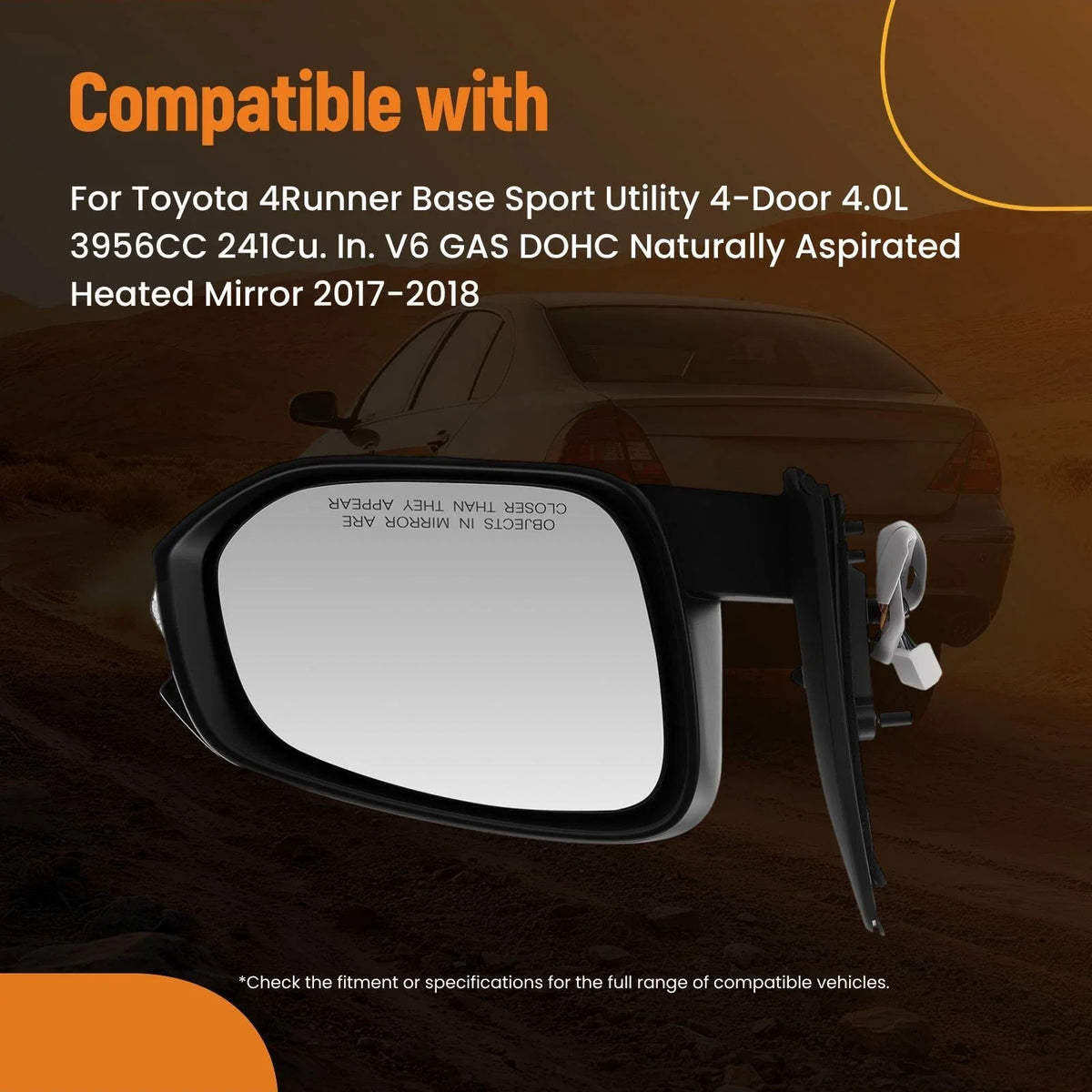 Power Heated Side Mirror Right for 2014-2018 Toyota 4Runner TY155ERS