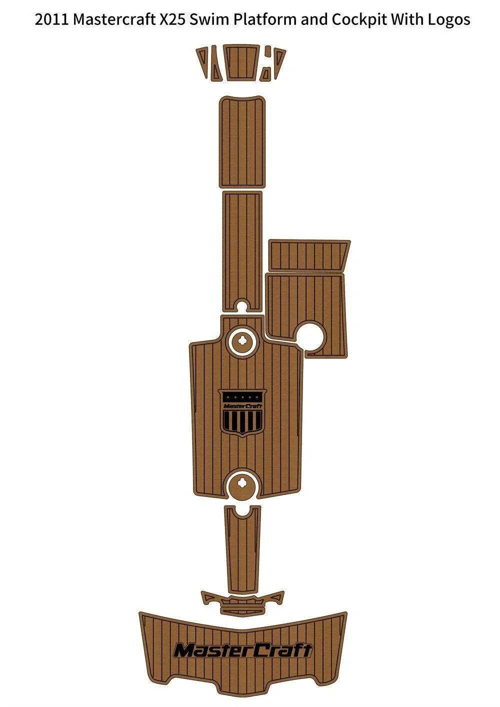 EVA Foam Teak Deck Floor Mat for Mastercraft X25 (2011)