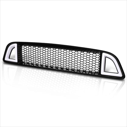 Honeycomb Front Upper Bumper Grille w/Triangle LED DRL for Ford Mustang (2018–2020)