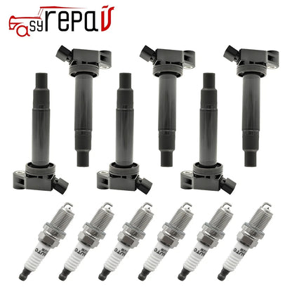 Set of 6 Ignition Coils & Spark Plugs for Lexus RX300 ES300 V6 3.0L 1999-2003