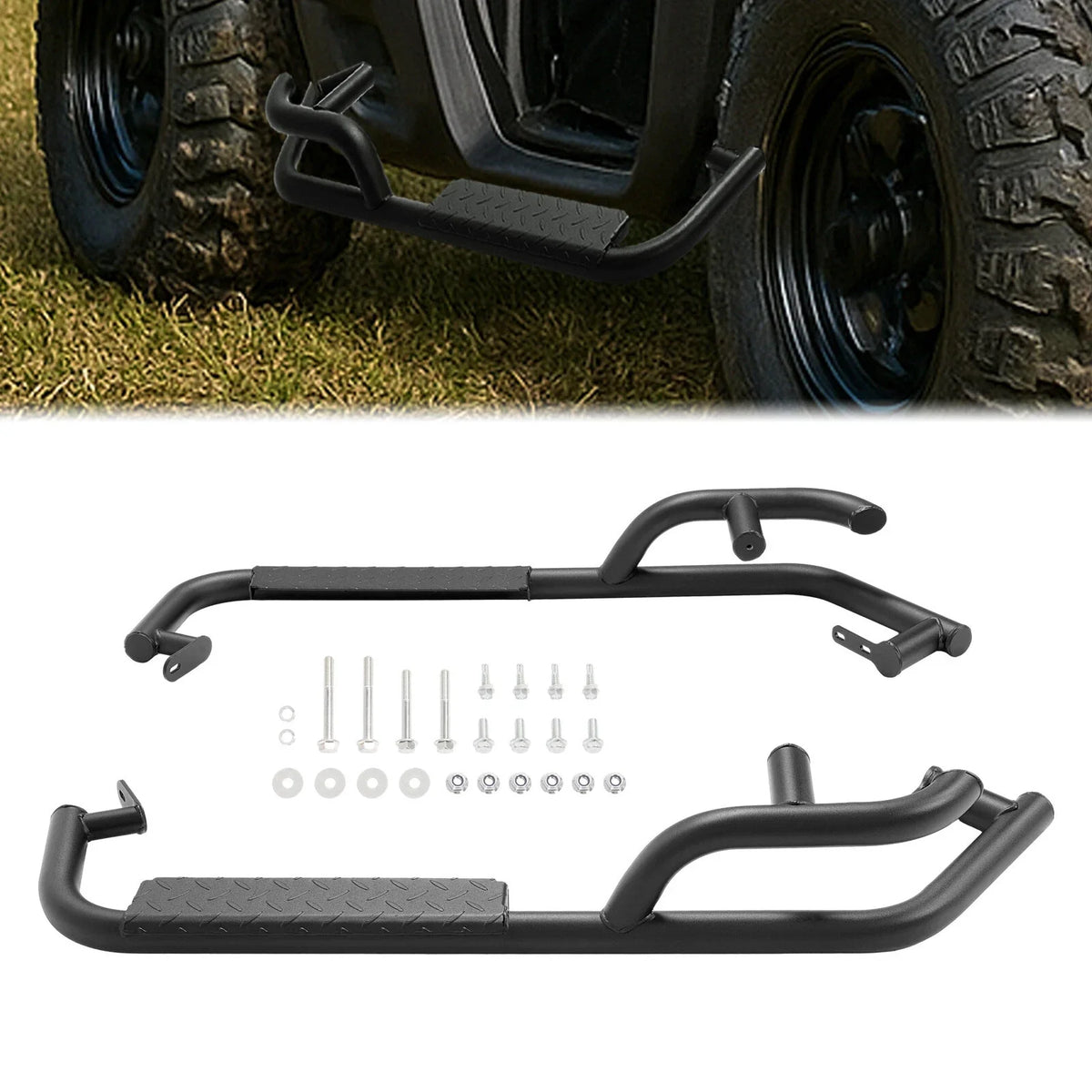 Nerf Bars for 2 Door Models of Can-Am Defender HD5 HD8 HD10 (2016–Present)