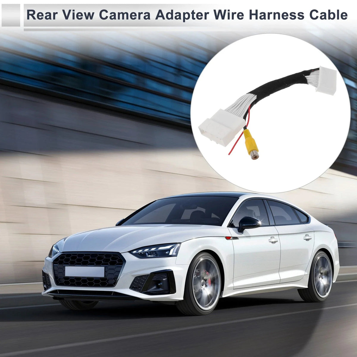 Rear View Camera Adapter Wire Harness for Mazda CX-5 (2015) RCA Black