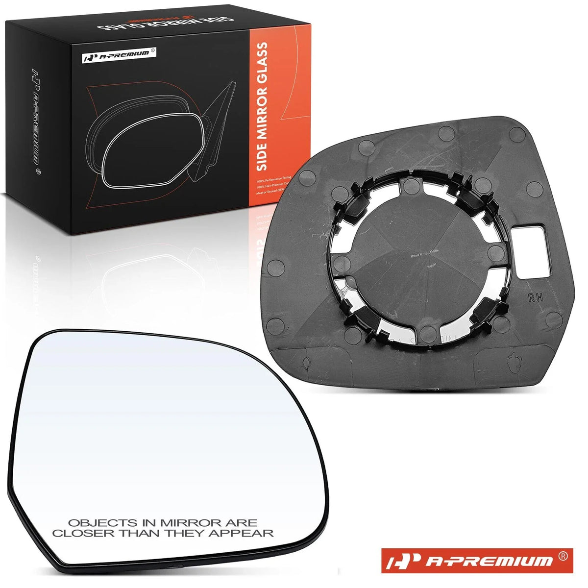 Passenger Manual Mirror Glass for Nissan Versa (2012–2014)