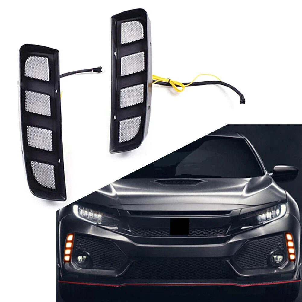 LED Daytime Running Fog Lights - Honda Civic TYPE R 2016-2019