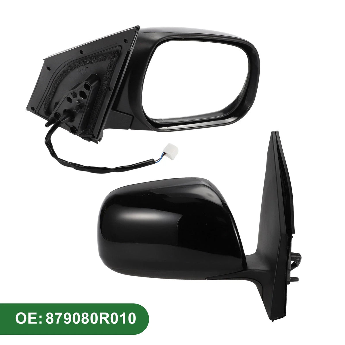 Right Side Door Mirror for Toyota RAV4 (Manual Folding, Gloss Black)