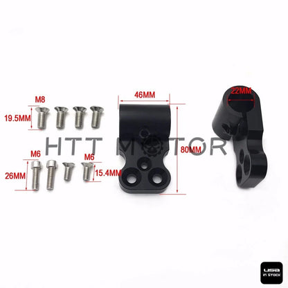 Clip-On Adapter Plate & Handlebars Set for Yamaha MT-07 FZ-07 (2014–2017) Red