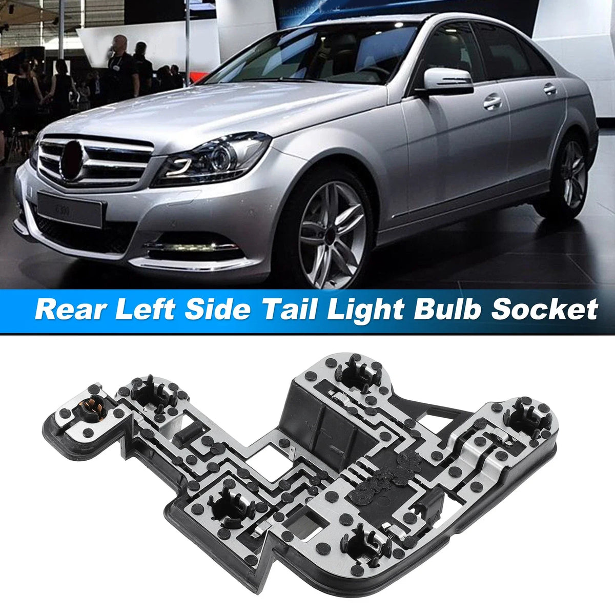 Left Side Tail Light Bulb Socket for Mercedes-Benz C250 (2012–2014) 2048201500