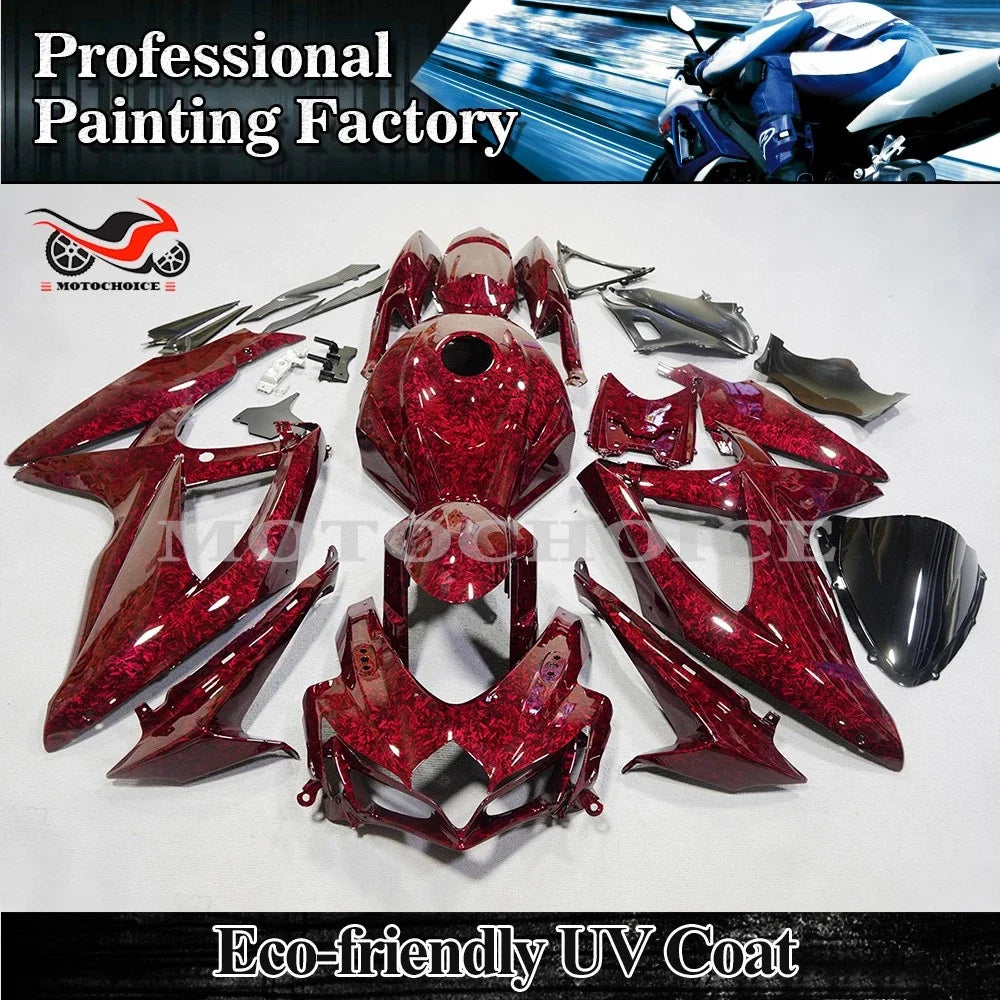 Fairing Kit for Suzuki GSXR600/750 (2008–2010) Red Forged Carbon Fiber