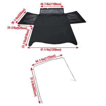 Soft Top with Zippered Windows & Steel Support Bow for Suzuki Samurai (1986–1994)