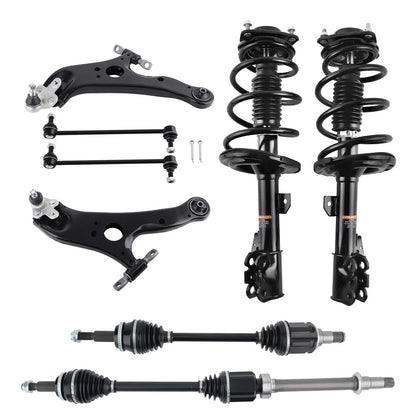 Sway Bar Link, CV Axle, Front Struts & Control Arms for 2011-2014 Toyota Sienna