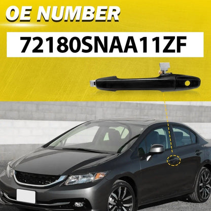 Front Left Black Exterior Door Handle for Honda Civic 2006-2011