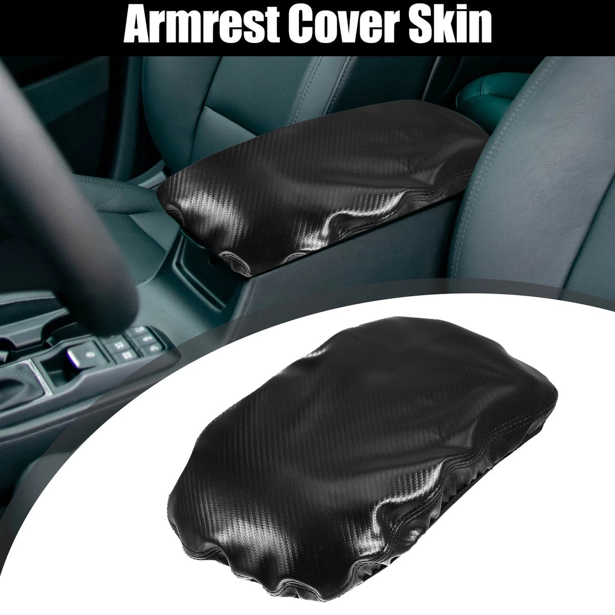 Armrest Box Cover for Mazda CX30 (2020–2023) Full Carbon Fiber Pattern Black