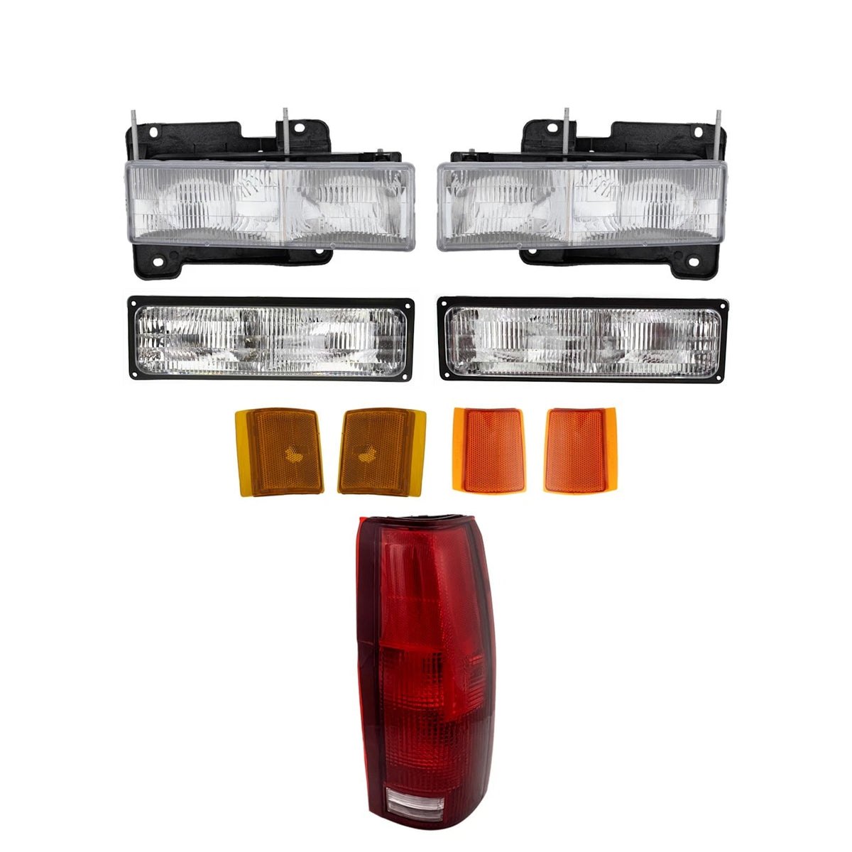 Headlight Set for GMC C1500 C2500 K1500 (1990–1999)