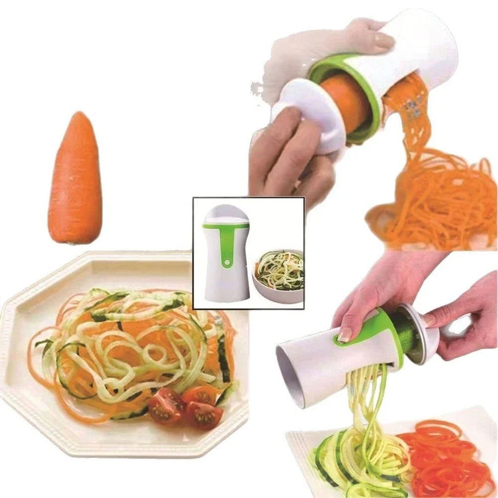 3-in-1 Vegetable Grater Spiralizer Tool - Stainless Steel, ABS